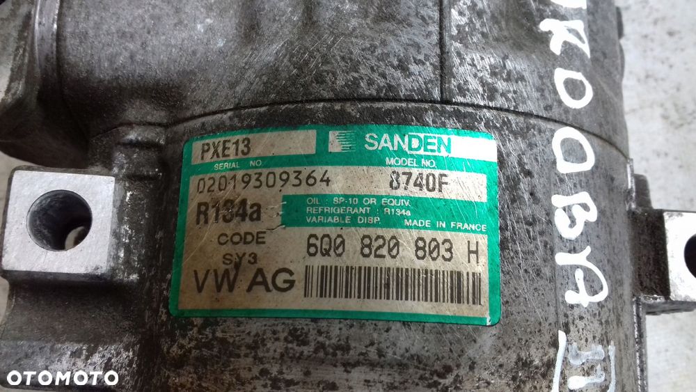 sprężarka klimatyzacji 6q0820803h seat cordoba ii 6l2 ibiza iii 6l1 1.9 tdi - 5