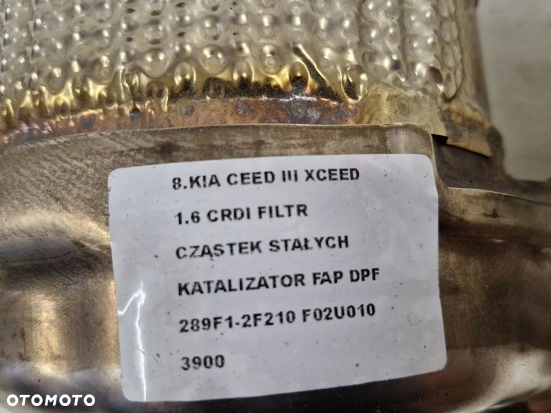 KIA CEED III XCEED 1.6 CRDI FILTR CZĄSTEK STAŁYCH KATALIZATOR FAP DPF 289F1-2F210 F02U010 - 6