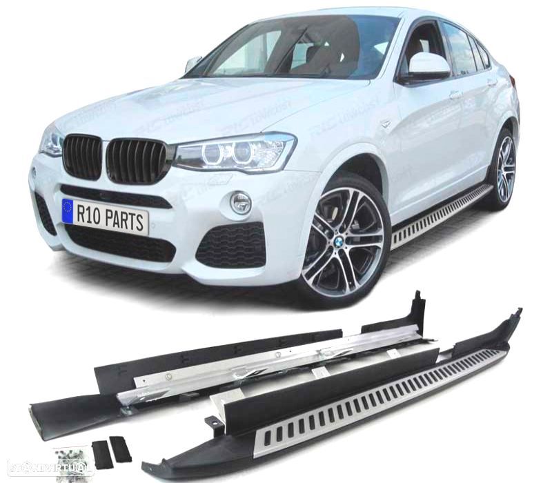 ESTRIBOS LATERAIS BMW X4 F26 14- AÇO INOX - 1