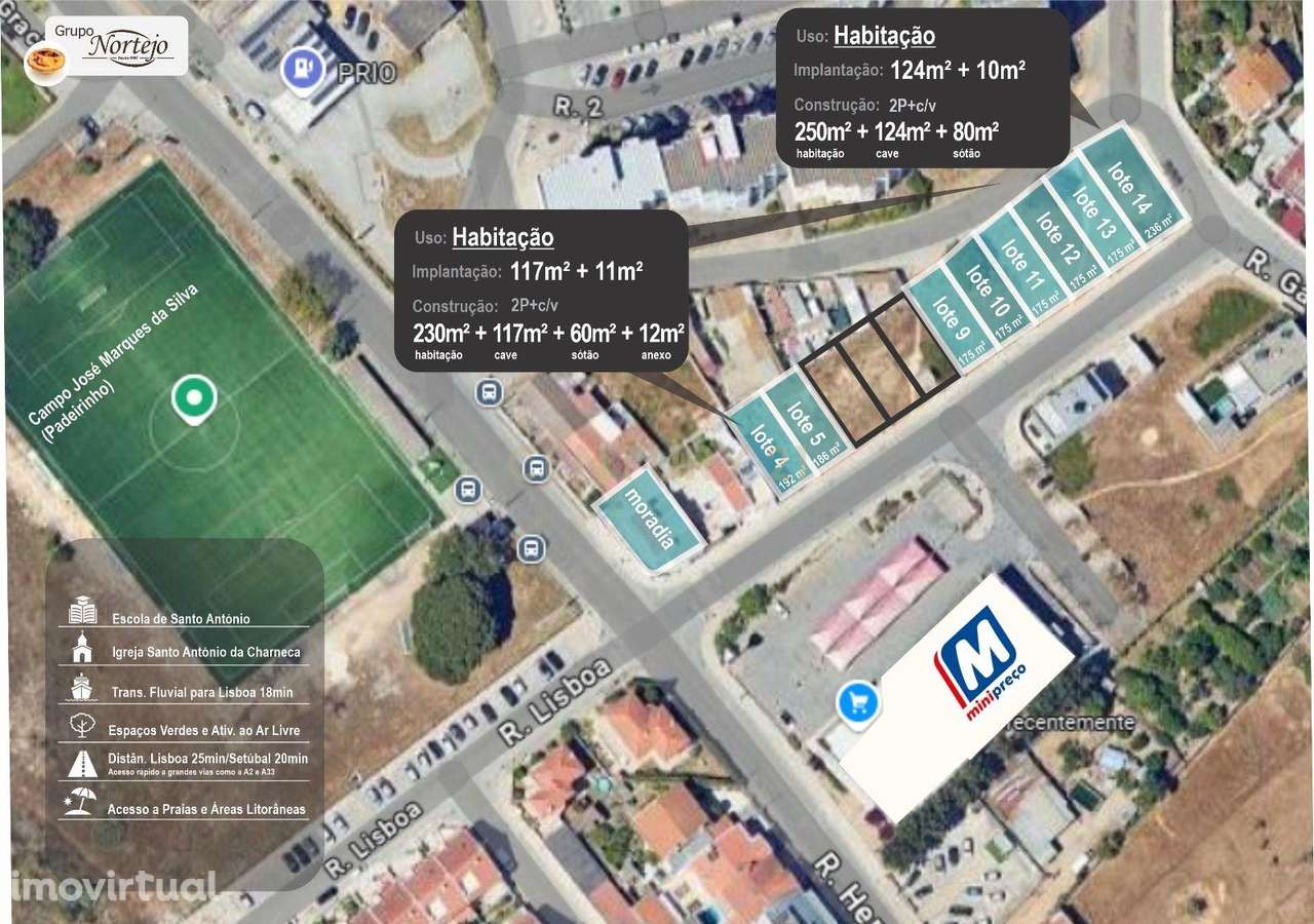 Terreno Urbano de 186 m² com Projeto de Moradias Aprovado em Santo Ant - Grande imagem: 4/5