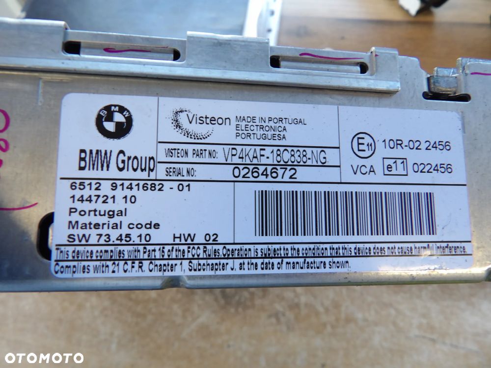 BMW - E90,E91 - RADIODTWARZACZ - CD - DEMONTAŻ - EUROPA - 9141682 - 4