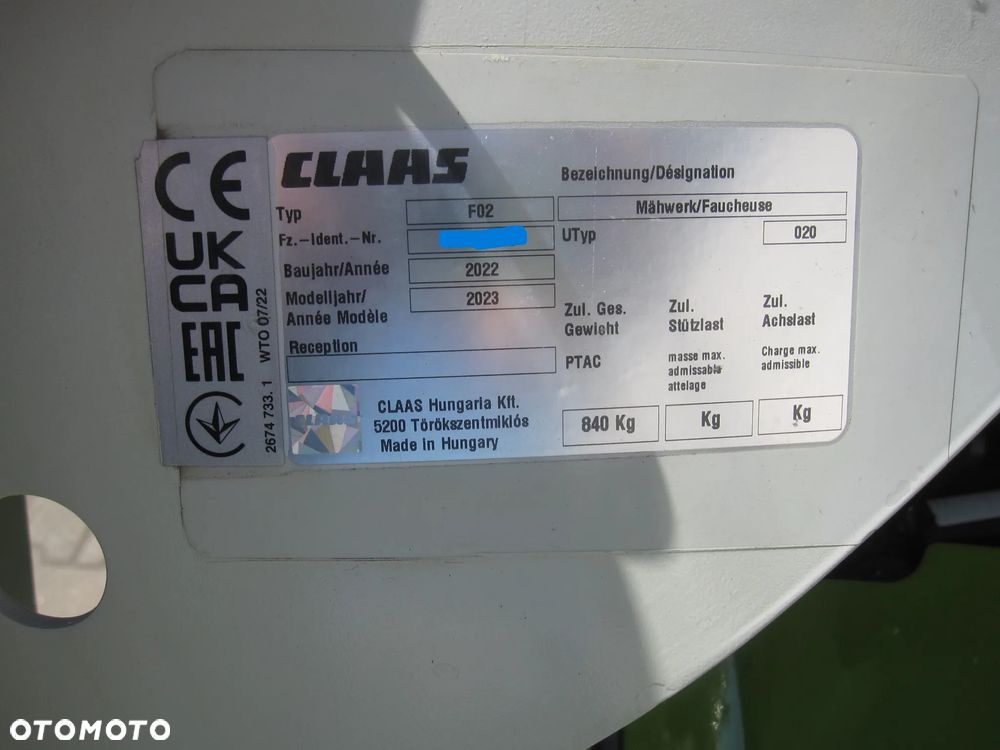 Claas Corto 3200F profil - 12