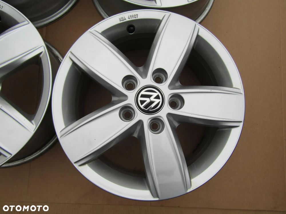 4x Felgi Aluminiowe 16 VW T5 T6 Amarok Caravelle Multivan Transporter 6,5 j 5x120 ET51 piasta 65,1 mm / 7E0071496 / ORYGINALNE - 10