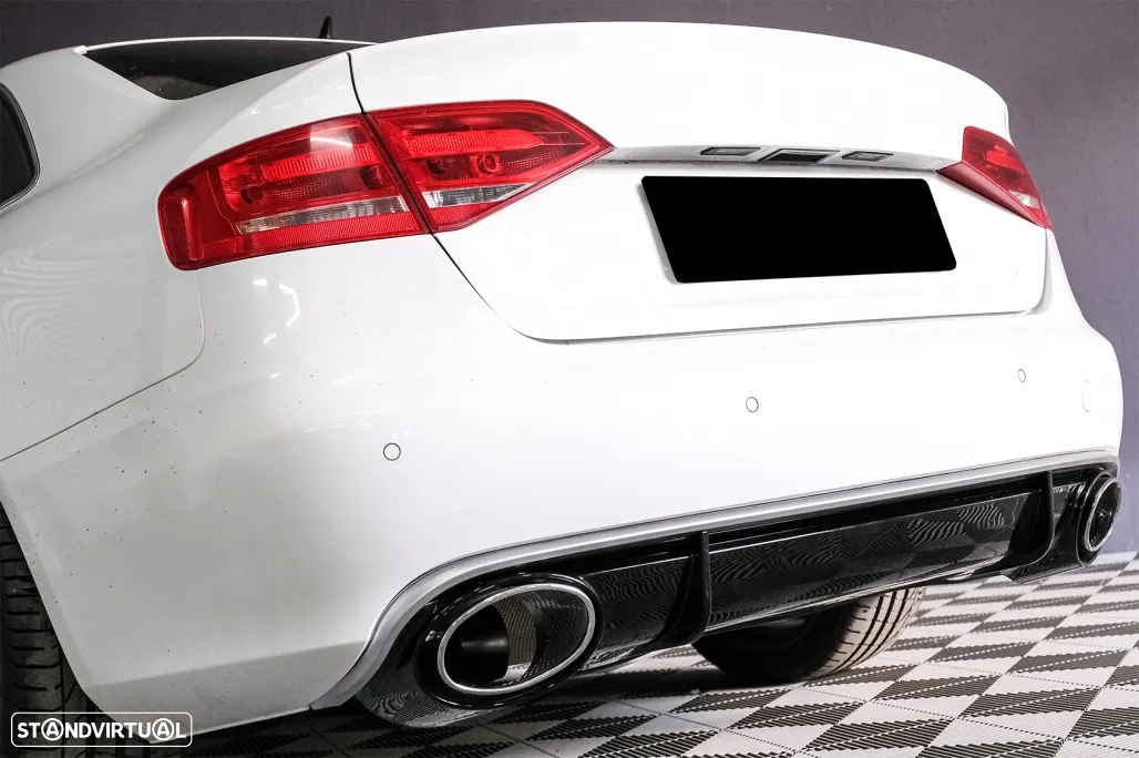 Difusor com Ponteiras Audi A4 B8.5 (2012 a 2015) Look Rs4 - 10