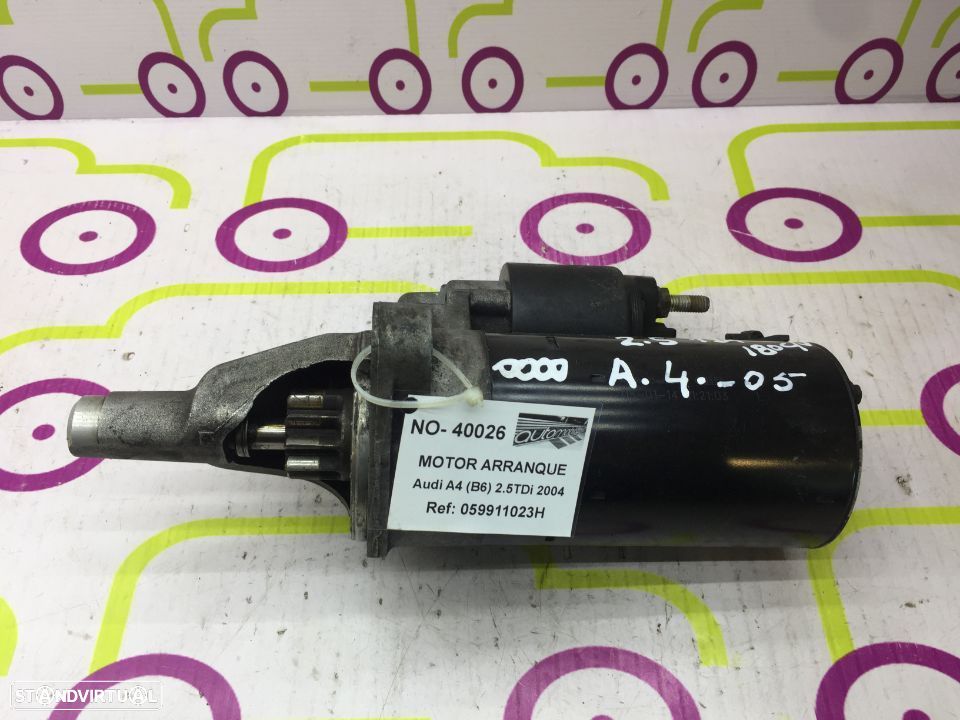 Motor Arranque Audi A4 (B6) 2.5TDi 163Cv de 2004 - Ref: 059911023H- NO40026 - 3