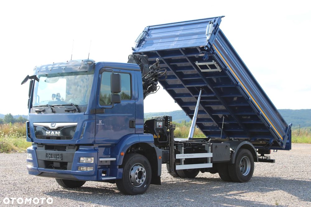 MAN TGM 15.290 Nowy 3-stronny WYWROT Żuraw HDS Hiab 099 BS-2 HiDuo Sterowanie radiowe 5,6 funkcja Kiper Wywrotka - 14