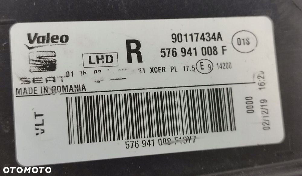 LAMPA JEŻ MODUŁ PRZÓD PRAWA SEAT ATECA FULL LED 576941008F 02.12.19 - 15