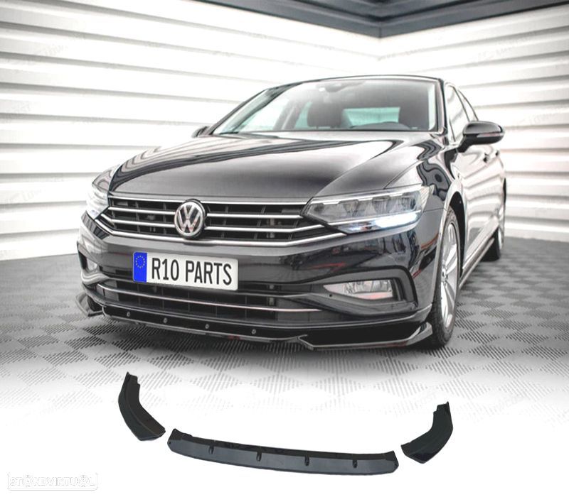 SPOILER LIP FRONTAL VOLKSWAGEN VW JETTA 19- PRETO BRILHANTE - 1