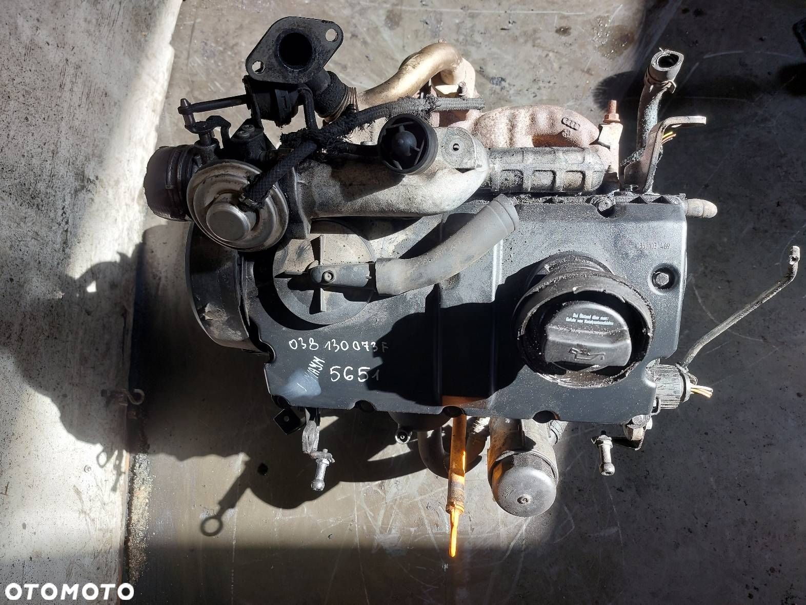 SILNIK DIESEL + UKŁAD WTRYSKOWY TURBINA GOLF IV 1.9 TDI AJM 038253019A - 7