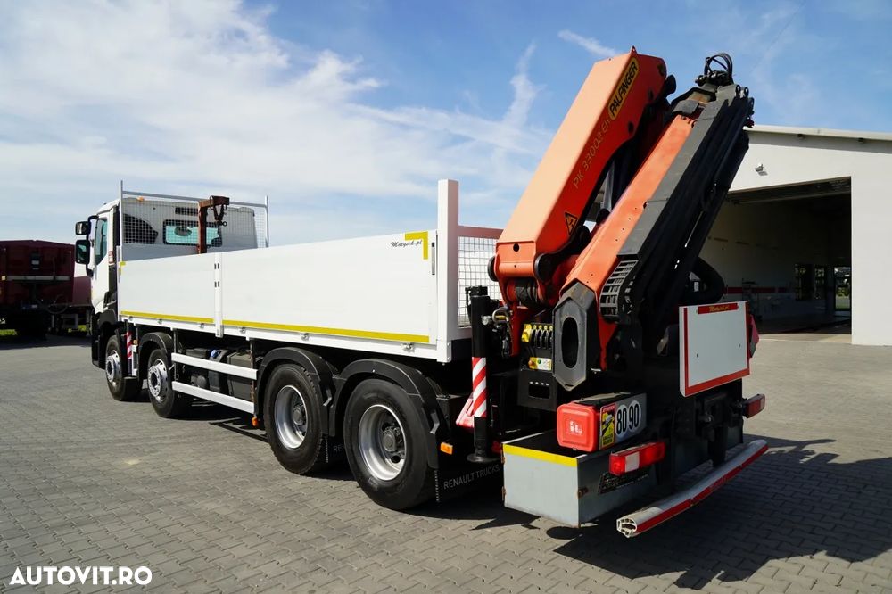 Renault C 430 / 8x4 / 7 M LIVRARE + PALFINGER 33002 HDS - ridicare: 14,5 M / CAPACITATE DE RIDICARE 9800 KG / RADIOCOMANDĂ / ROTATOARE / EURO 6 - 11