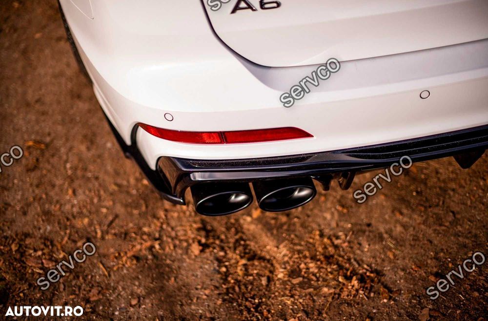 Difuzor si imitatii evacuare Audi A6 C8 S-Line 2018- v6 Maxton Design - 5