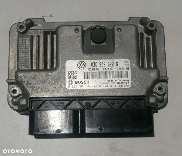 VW PASSAT B6 - STEROWNIK KOMPUTER SILNIKA 03C906022G, 0261201928 - 1