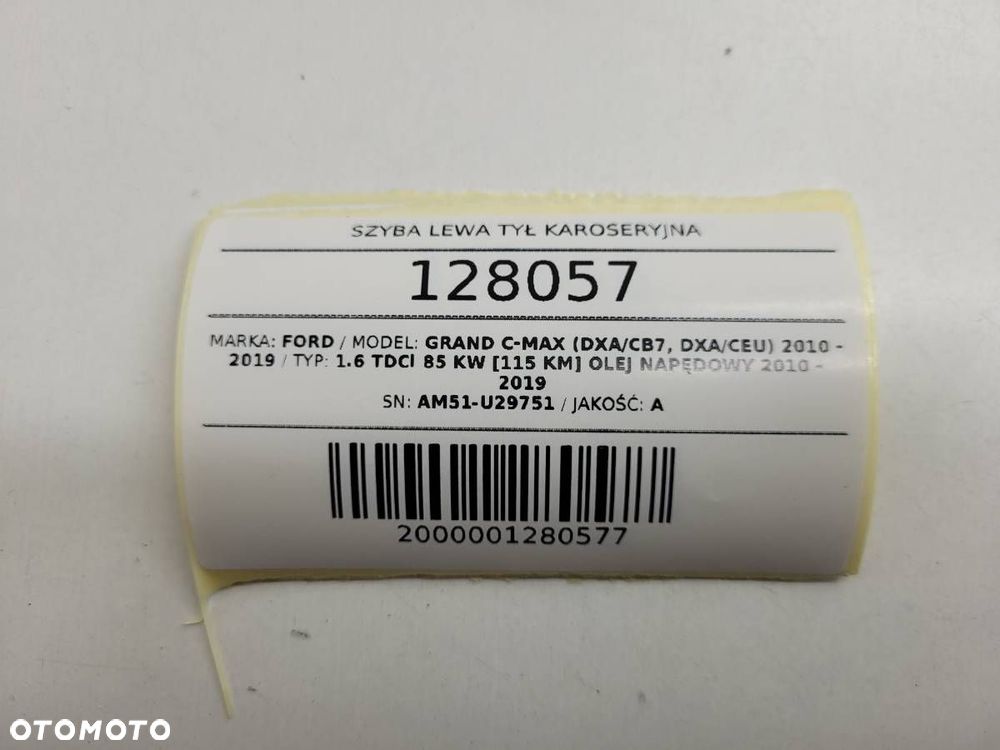 SZYBA LEWA TYŁ KAROSERYJNA CHROM FORD GRAND C-MAX AM51-U29751 - 6