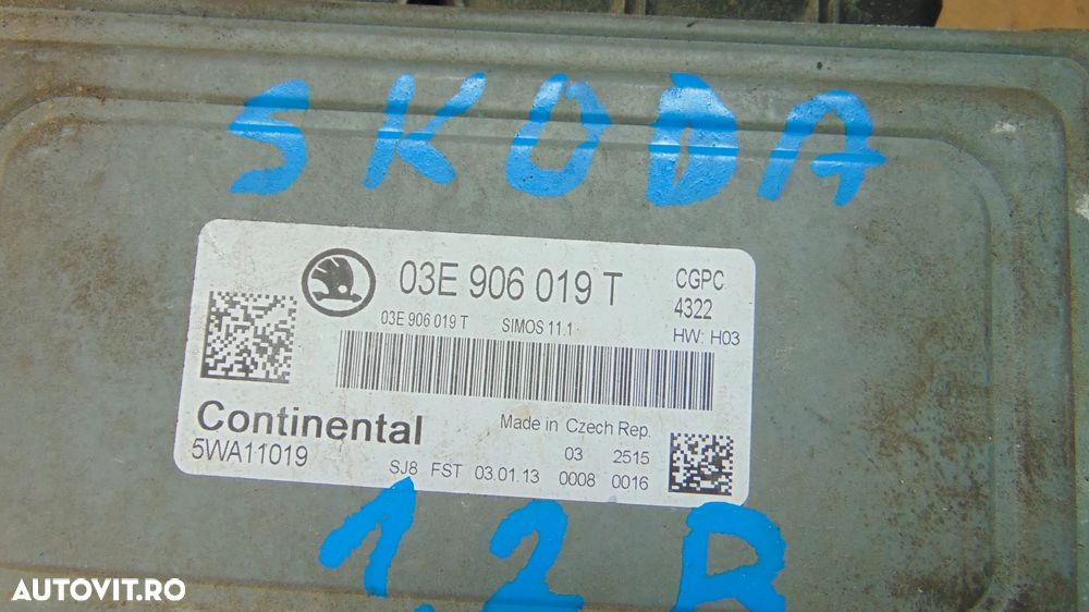Kit pornire Skoda Rapid 1.2 benzina-CGPB cod 03E906019T - 5