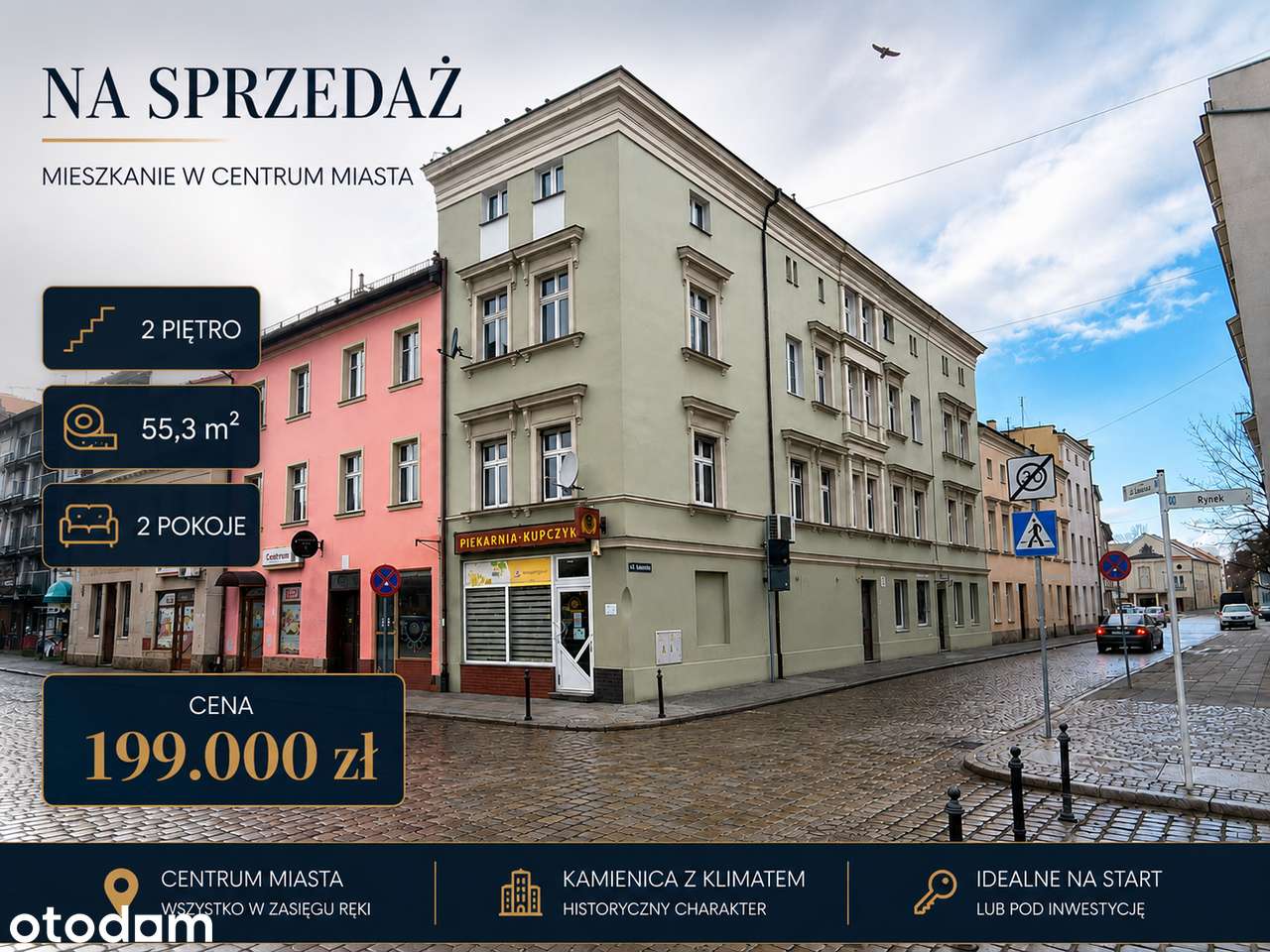 Mieszkanie 2 pokojowe w centrum 55m2 Rynek - okazja inwestycyjna