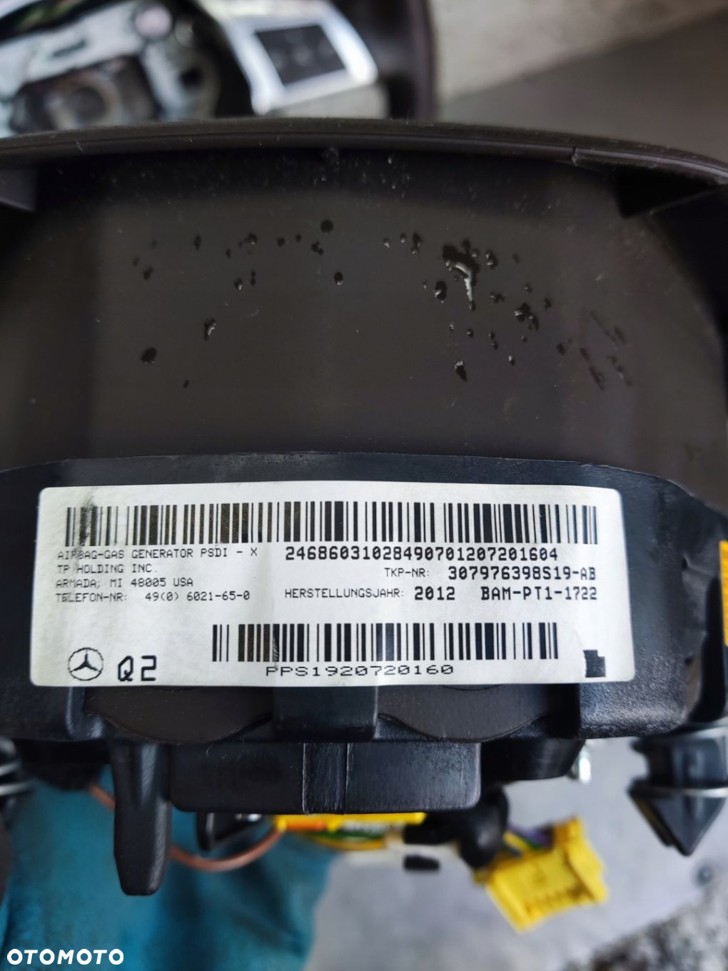 MERCEDES C W204 LIFT KIEROWNICA SKÓRA BRĄZOWA PODUSZKA - 7
