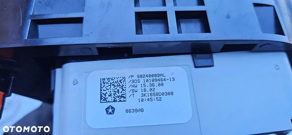 Chrysler Pacifica 2016- 3.6 V6 Panel klimatyzacji Sterowanie nawiewem Panel klimy AC P6EV471X8AB Wybierak zmiany biegów Lewarek Panel skrzyni P68240089AL 68240089AL - 8