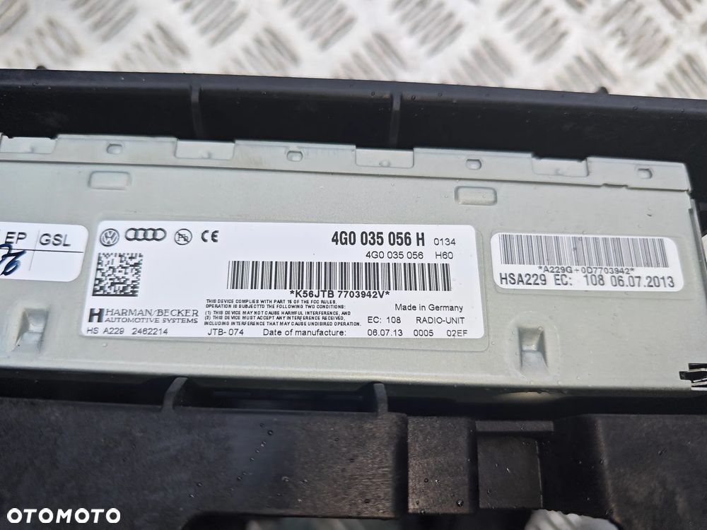 NAWIGACJA TUNER HARMAN BECKER AUDI A4 A5 Q5 4G0035056H - 3