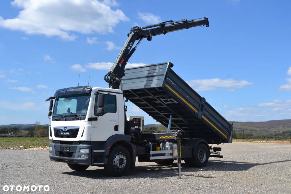 Mercedes-Benz Atego 1524 Nowy 3-stronny WYWROT Nowy żuraw HDS HMF 810 K2 Kiper Wywrotka Fassi Hiab Palfinger DN HC TGL TGM Midlum Eurocargo LF - 16