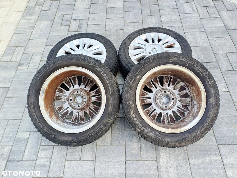 FELIGI Z OPONAMI ALUMINIOWE RENAULT CLIO III R15 4X100 ET43 60,1 mm OPONY FULDA 185/60 R15 WIELOSEZON NR7 - 11