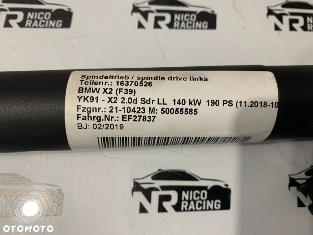 SIŁOWNIK TELESKOP KLAPY BAGAŻNIKA BMW X2 F39 9465654 7423847 - 5