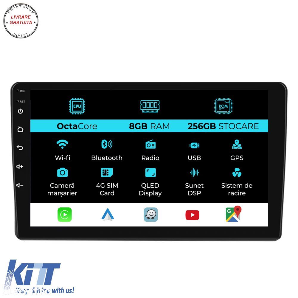 Navigatie Dedicata Peugeot 308 (2013 - 2017), 9Inch, 8Gb Ram, 256Gb Stocare, Carpl- livrare gratuita - 1