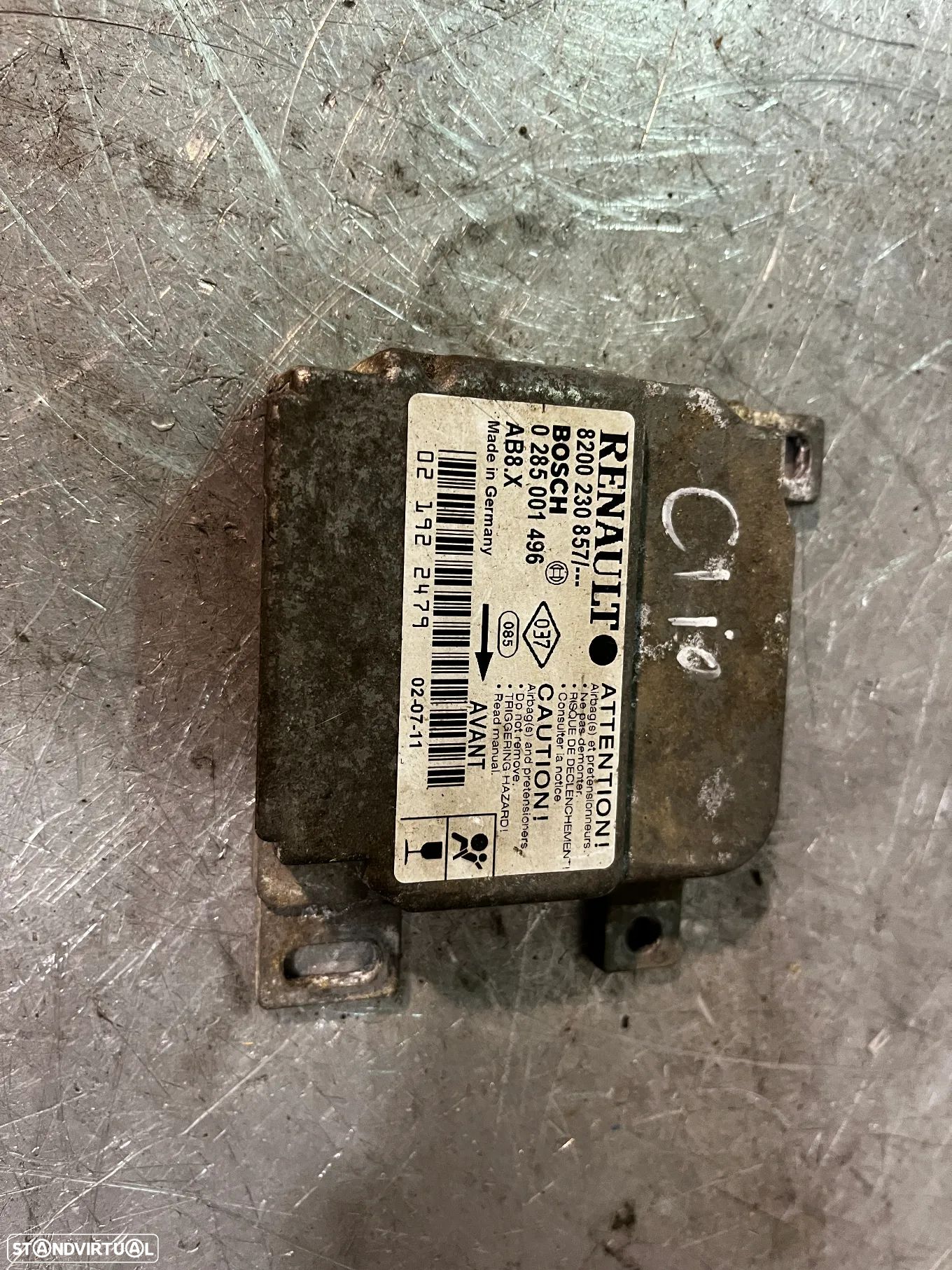 CENTRALINA DO AIRBAG RENAULT CLIO II 8200230857 0285001496 - 1