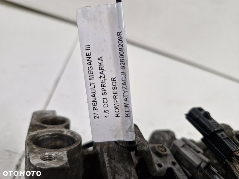 RENAULT MEGANE III 1.5 DCI SPRĘŻARKA KOMPRESOR KLIMATYZACJI 926008209R - 10