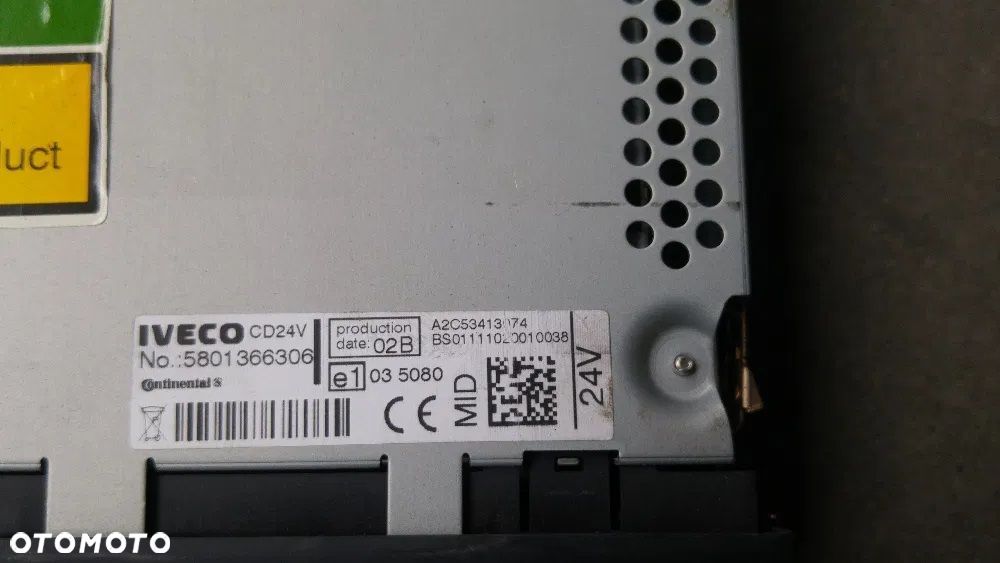Iveco Stralis radio oryginalne CD 24V - 4