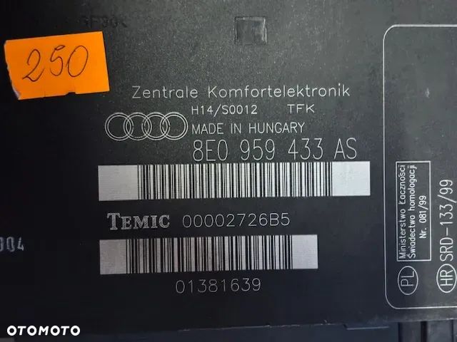 MODUŁ KOMFORTU AUDI A4 B6 8E0959433AG 8E0959433BR 8E0959433AS 8E0959433AJ - 6