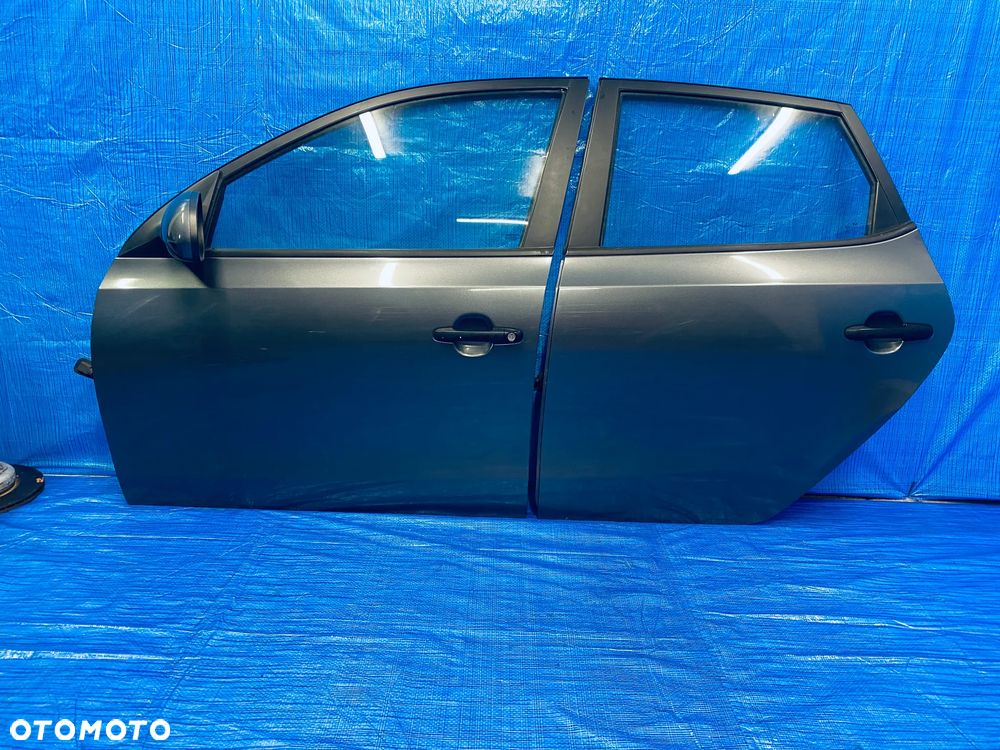 DRZWI LEWE LEWY TYŁ TYLNE KOMPLETNE HYUNDAI I30 HB 5-DRZWI 07-12R ; SZARE LAKIER 9A ORYGINAŁ EUROPA - 2