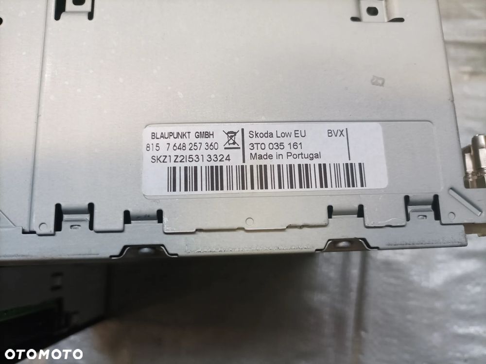 Skoda SuperB II radiodtwarzacz oryginał 3t0035161 - 4