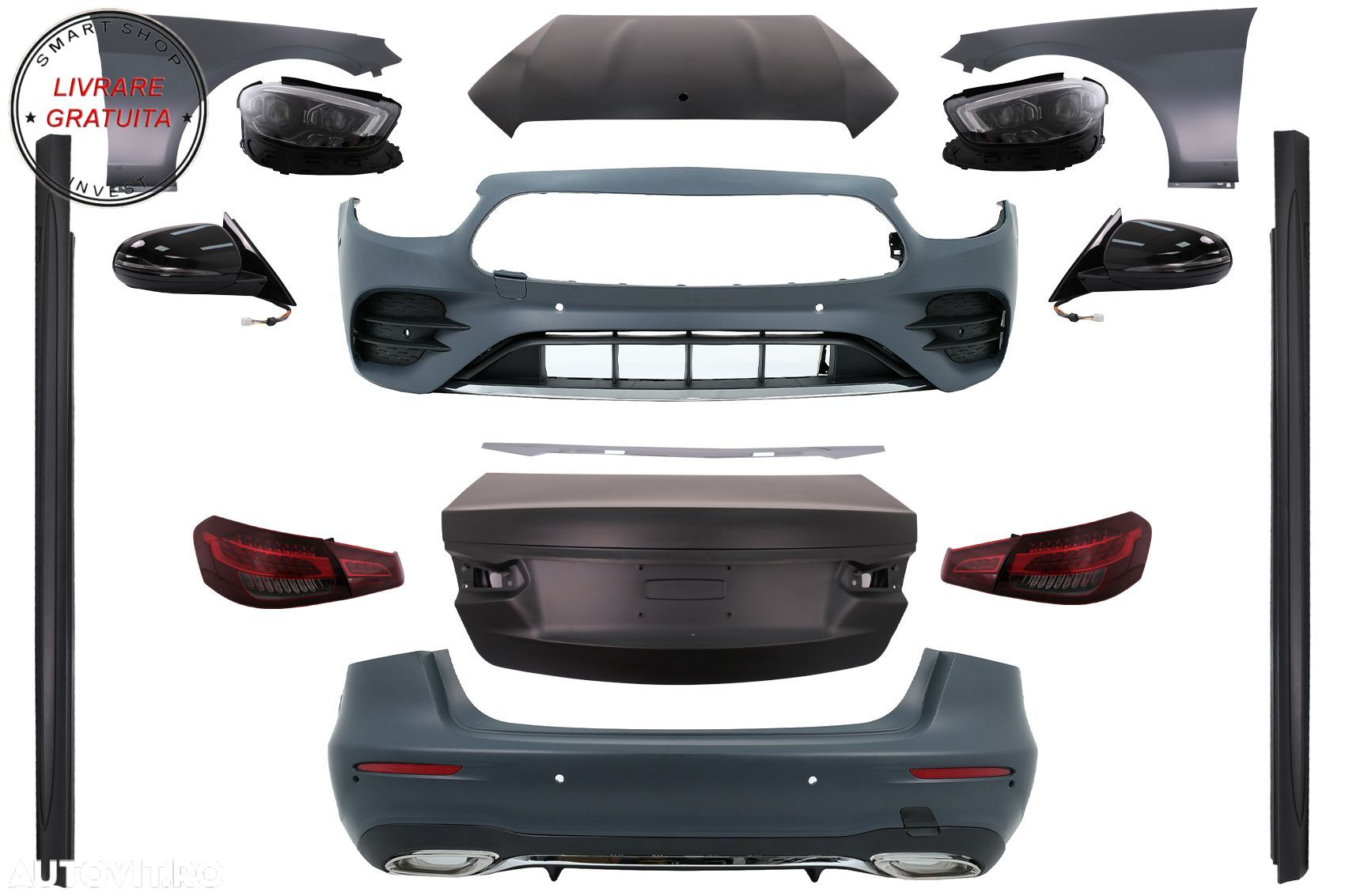 Kit Exterior Mercedes E-Class W212 (2009-2012) Conversie la W213 E63 Design- livrare gratuita - 1