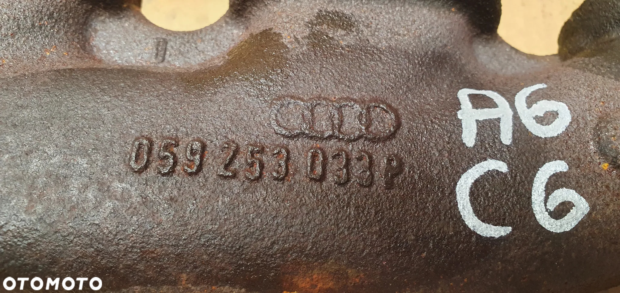 Kolektor wydechowy lewy Audi A6 C6 2.7 TDI 059253033P - 6