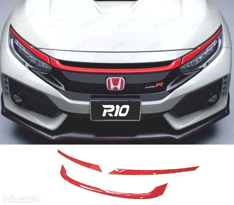 FRISOS HONDA CIVIC 16-20 LOOK TYPE R VERMELHO - 1