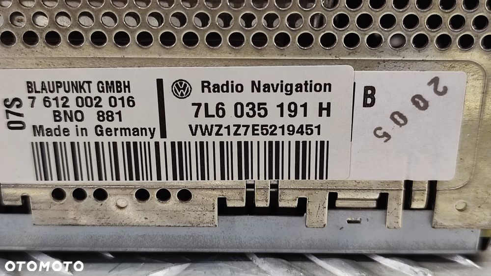 VW TOUAREG 7L 03-09R RADIO CD NAWIGACJA KOD ORYGINAL 7L6035191 - 26