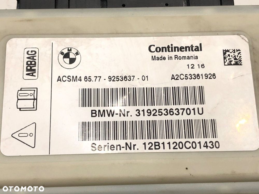 SENSOR AIRBAG  BMW 5 Touring (F11) 2009 - 2017 520 d 135 kW [184 KM] olej napędowy 2010 - 2014 - 4