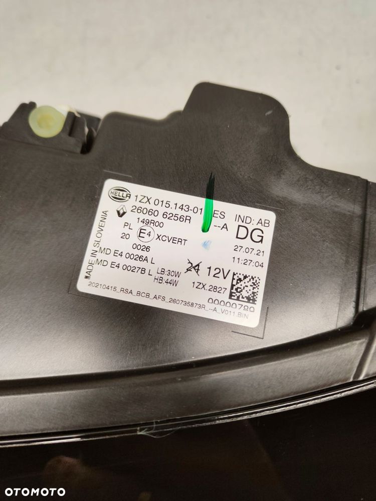 renault megane ev etech lampa lewy przód 260606256r - 3