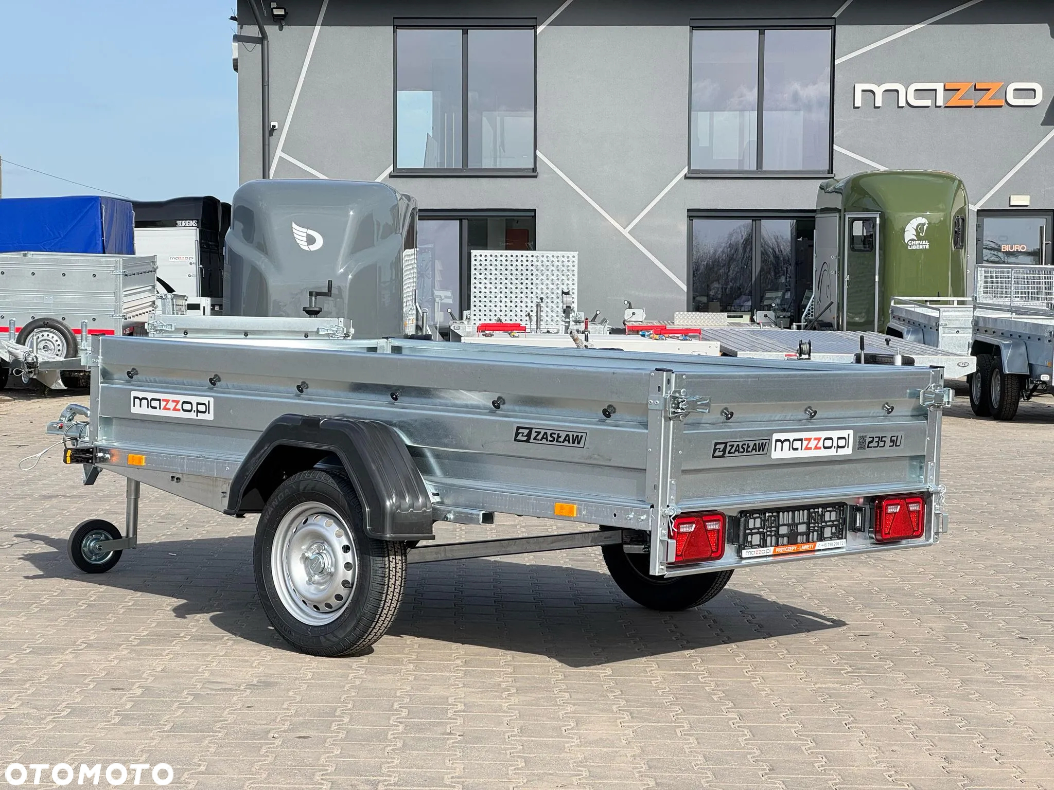 Zaslaw Dostawa Przyczepka na resorze DMC750kg 230x132x35cm SOLIDNA I MOCNA! resorówka - 4