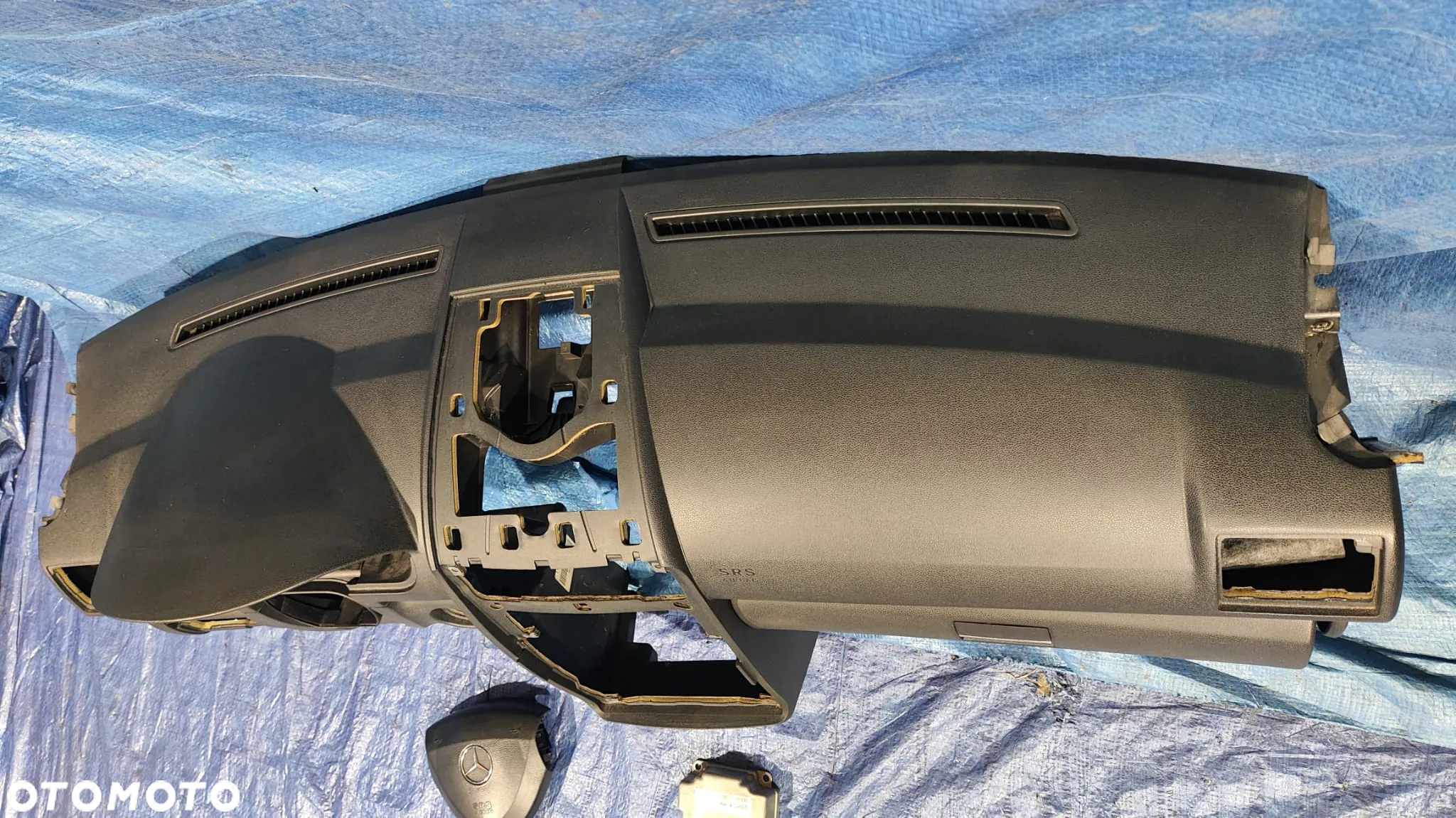 DESKA ROZDZIELCZA KONSOLA SCHOWEK PASAŻERA PODUSZKA KIEROWCY PASAŻERA SENSOR AIRBAG PAS PASY BEZPIECZEŃSTWA PRZÓD TYŁ KOMPLET ZESTAW CZARNE MERCEDES A-KLASA W169 A169 LIFT 5D 5 DRZWI AVANTGARDE - 4
