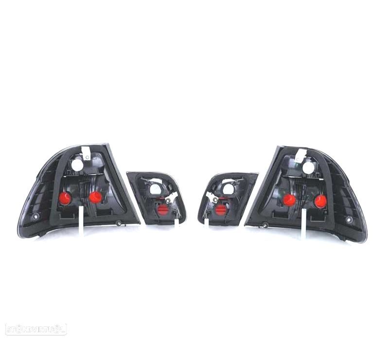 FAROLINS TRASEIROS BMW E46 SEDAN 98-01 FUMADOS LEX - 5