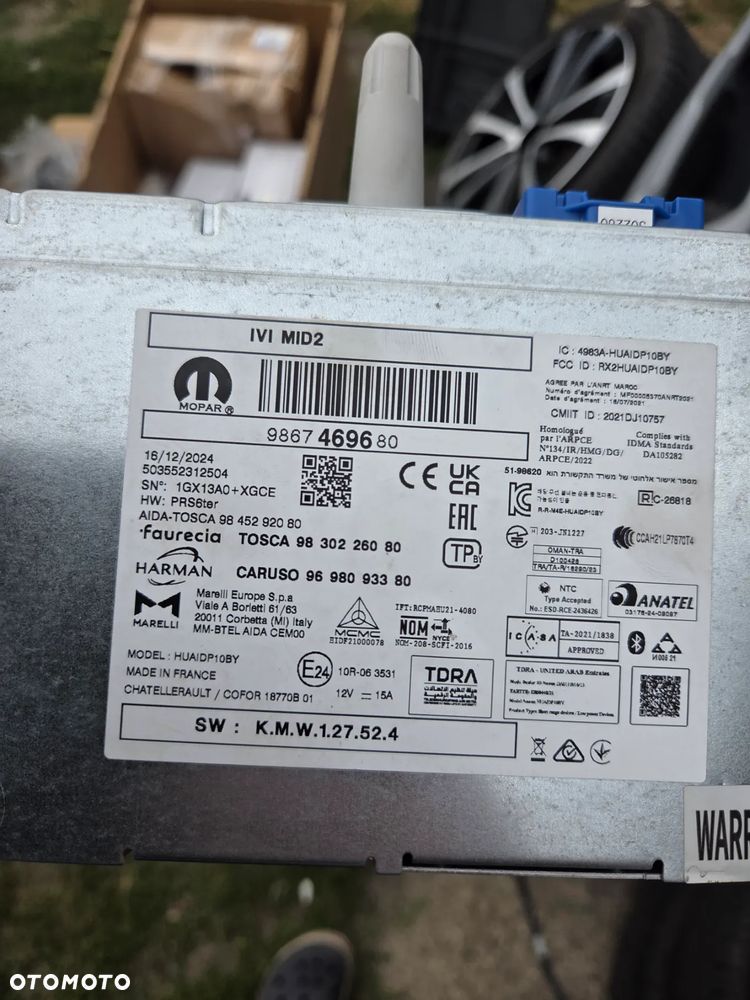 Modul radiowy Radio Peugeot Opel Jeep Citroen 9867469680 9845292080 - 6