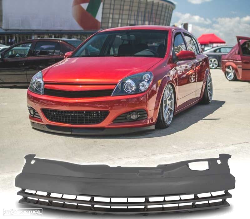 GRELHA FRONTAL SEM SÍMBOLO OPEL ASTRA H 04-07 ASTRA H SEDAN E HATCHBACK PRETA - 1