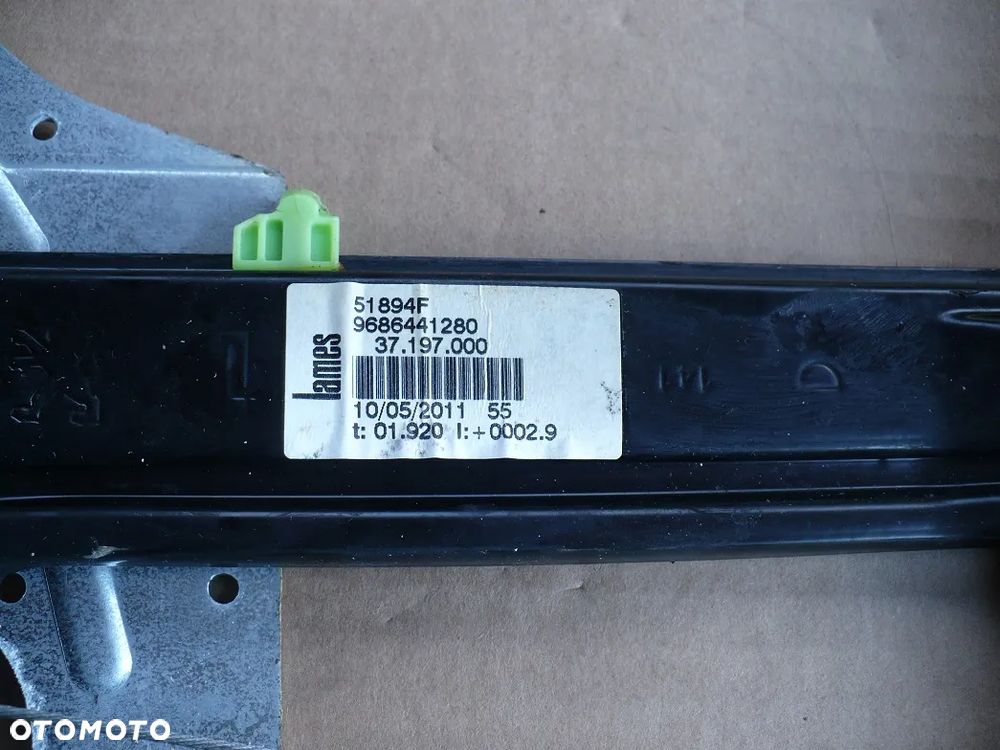 PEUGEOT 508 I 10-18 PODNOSNIK LEWY TYLNY 9686441380 ID. EU - 3
