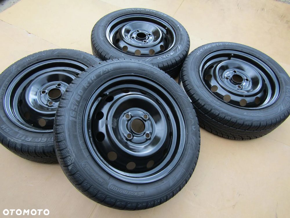 4x Felgi Stalowe Koła 14 Hyundai i10 i20 Kia Picanto I 5 j 4x100 ET46 Opony 165/60 14 Letnie - 7