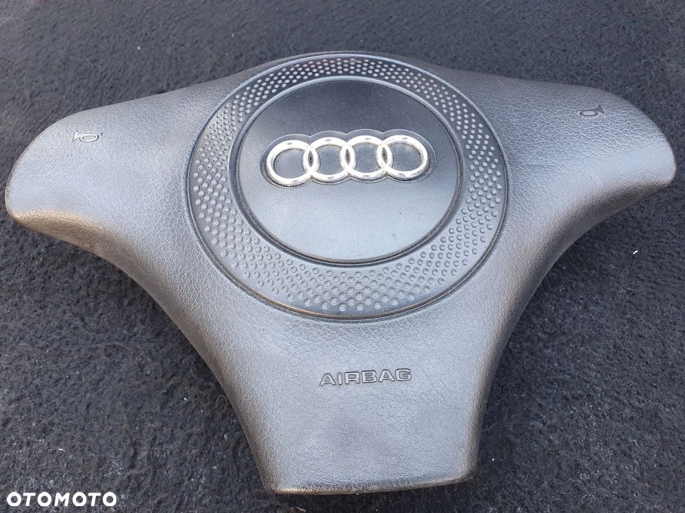 KIEROWNICA S-LINE AUDI A4 B5 A6 C5 SKÓRZANA TRÓJRAMIENNA KOMPLETNA PODUSZKA AIRBAG ORYGINAŁ 4B0124A 4B0419091E 8D0880201H - 8