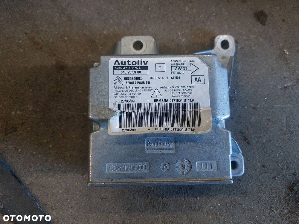 ZESTAW AIRBAG POSTRZAŁOWY KOKPIT CITROEN C4 PICASSO I - 4
