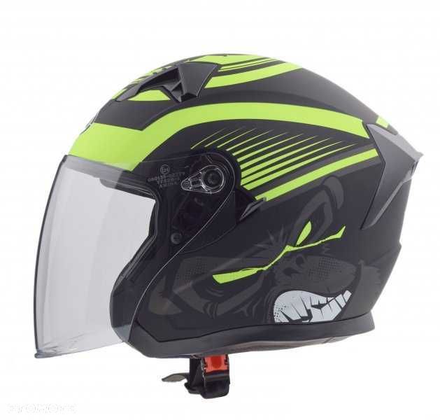 KASK Otwarty Motocyklowy FLUO MATT Sskuter Chopper ECER 22.06 + BLENDA - 5