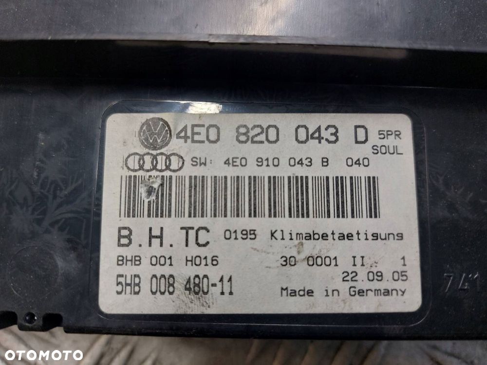 PANEL NAWIEWU AUDI A8 D3 4E0820043D - 5
