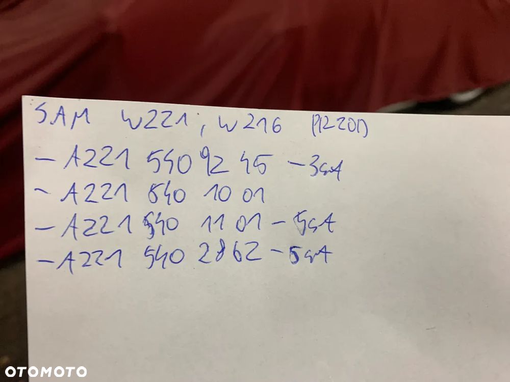 skrzynka przod modul sam mercedes w216 w221 nr 221540...... - 2